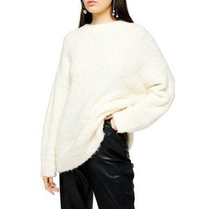 TOPSHOP Longline Bouclé Sweater NWT